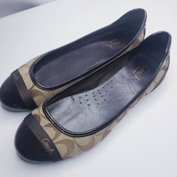 Coach Cecile Signature & Patent Leather Flats - Picture 7 of 10